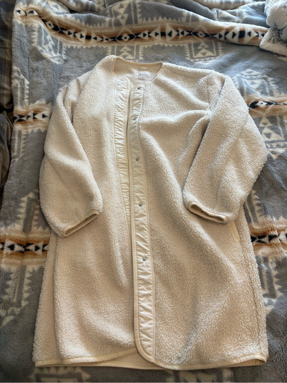 Wilfred Cream Sherpa Long Teddy Coat